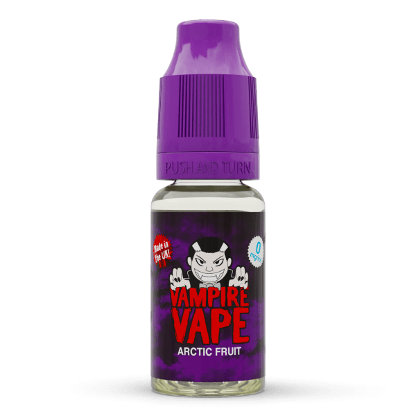 Vampire Vape Arctic Fruit | Vampire Vape Juice | A truly unique combination of wild fruit and aniseed flavours combined with an ice-cold menthol hit. Choose from 0mg to 18mg nicotine strength. Multi-pack deals available from www.nicjuice.co.uk