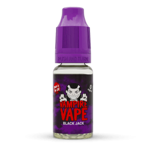 Vampire Vape Black Jack E-Liquid | Vampire Vape Juice | Black Jack e-liquid is a mildly spiced liquorice and aniseed blend like the retro sweets from your childhood. Choose from 0mg to 18mg nicotine strength. Multi-pack deals available from www.nicjuice.co.uk