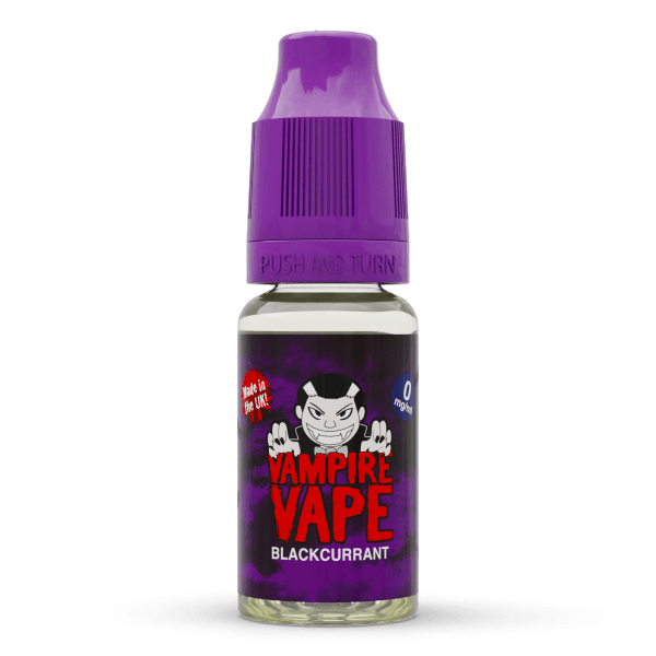 Vampire Vape Blackcurrant E-Liquid is a refreshing blast of a summer berries, like a long cold glass of Ribena! Available in 0, 3, 6, 12 & 18mg.