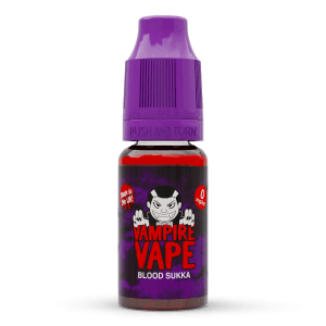 Vampire Vape E-Liquid - Blood Sukka | Vampire Vape Juice | Sweet mix of ripe red summer berries and juicy cherries. Hint of eucalyptus and menthol. Full bodied and fresh. Choose from 0mg to 18mg nicotine strength. Multi-pack deals available from www.nicjuice.co.uk