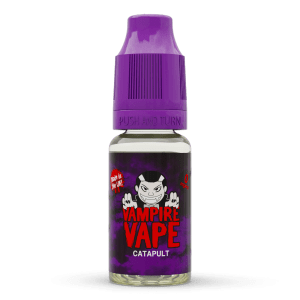 Vampire Vape Catapult E-Liquid | Vampire Vape Juice | Catapult is a classic summer berry blend of fresh dark fruits infused with a chilling menthol hit. Choose from 0mg to 18mg nicotine strength. Multi-pack deals available from www.nicjuice.co.uk