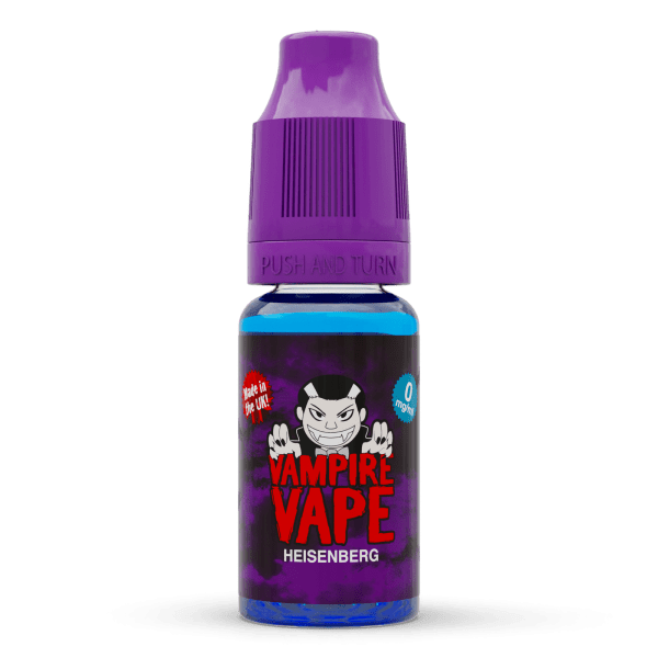 Vampire Vape Heisenberg E-Liquid from £2.50 | Nic Juice Online Vape Store | Vampire Vape Heisenberg E-Liquid is an award-winning mixed red berries flavour with a hint of menthol. Choose from 0mg to 18mg nicotine strength. Multi-pack deals available from www.nicjuice.co.uk