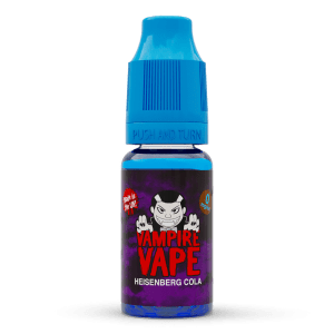 Vampire Vape Heisenberg Cola E-Liquid | Vampire Vape Juice | Heisenberg Cola is a delightfully refreshing blend of the award-winning Heisenberg and classic fizzy cola. Choose from 0mg to 18mg nicotine strength. Multi-pack deals available from www.nicjuice.co.uk