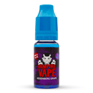 Vampire Vape Heisenberg Grape E-Liquid | Vampire Vape Juice | Heisenberg Grape amps up the fruit fusion in the Heisenberg mix for a sweet and moreish all-day vape. Choose from 0mg to 18mg nicotine strength. Multi-pack deals available from www.nicjuice.co.uk