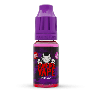 Vampire Vape Pinkman 70/30 E-Liquid | Vampire Vape Juice | The 70VG/30PG blend produces large clouds and has a much less harsh throat hit than our high PG ratio. Choose from 0mg to 18mg nicotine strength. Multi-pack deals available from www.nicjuice.co.uk