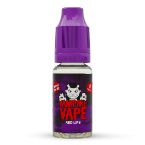 Vampire Vape Red Lips E-Liquid - Red Lips | Vampire Vape Juice | Just like the classic pick ‘n’ mix sweets, Red Lips is fruity and mouth watering! Cherry and berry flavour. Choose from 0mg to 18mg nicotine strength. Multi-pack deals available from www.nicjuice.co.uk