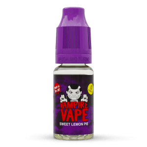 Vampire Vape Sweet Lemon Pie E-Liquid - Sweet Lemon Pie | Vampire Vape Juice | Syrupy rich lemon flavoured dessert blended with the taste of a buttery pastry base. Intense lemon syrup taste. Choose from 0mg to 18mg nicotine strength. Multi-pack deals available from www.nicjuice.co.uk