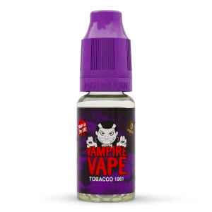 Vampire Vape Tobacco 1961 E-Liquid - Tobacco 1961 | Vampire Vape Juice | Tobacco 1961 is a traditional earthy tobacco e-liquid with subtle hints of roasted nuts. A very authentic flavour. Choose from 0mg to 18mg nicotine strength. Multi-pack deals available from www.nicjuice.co.uk