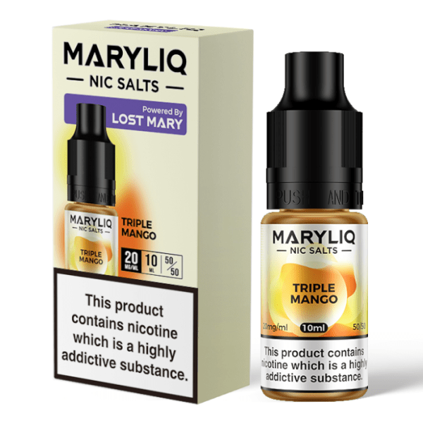 MARYLIQ Triple Mango Nic Salts by Lost Mary | Shop Lost Mary multi-buy offers at NIC JUICE ONLINE VAPE STORE