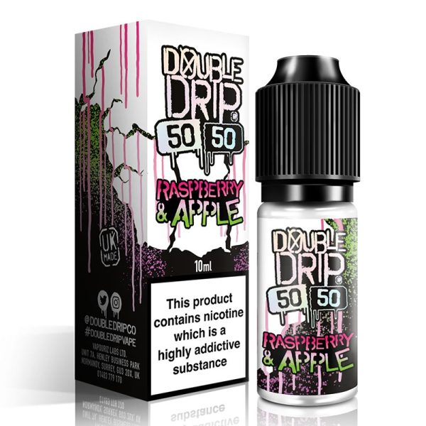 Double Drip Raspberry & Apple E-Liquid | Order e-liquids online at NIC JUICE ONLINE VAPE STORE